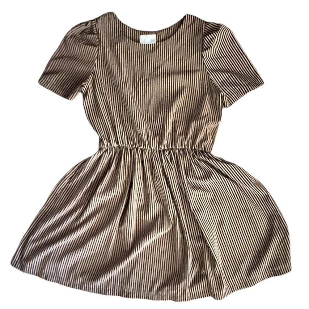 Vintage 90's Brown and Black Striped‎ Dress Small By DRA MOD Grunge
